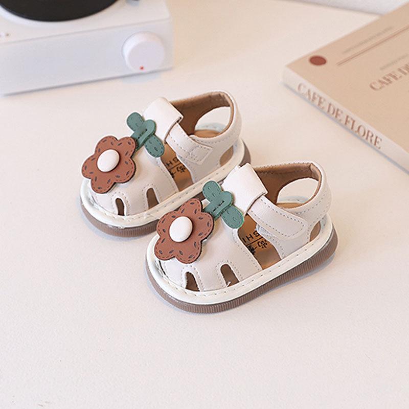 Baby Girl Sandals Bag Head Summer Baby Soft-soled Toddler Shoes 0-2 Years Old Child Princess Call Shoes