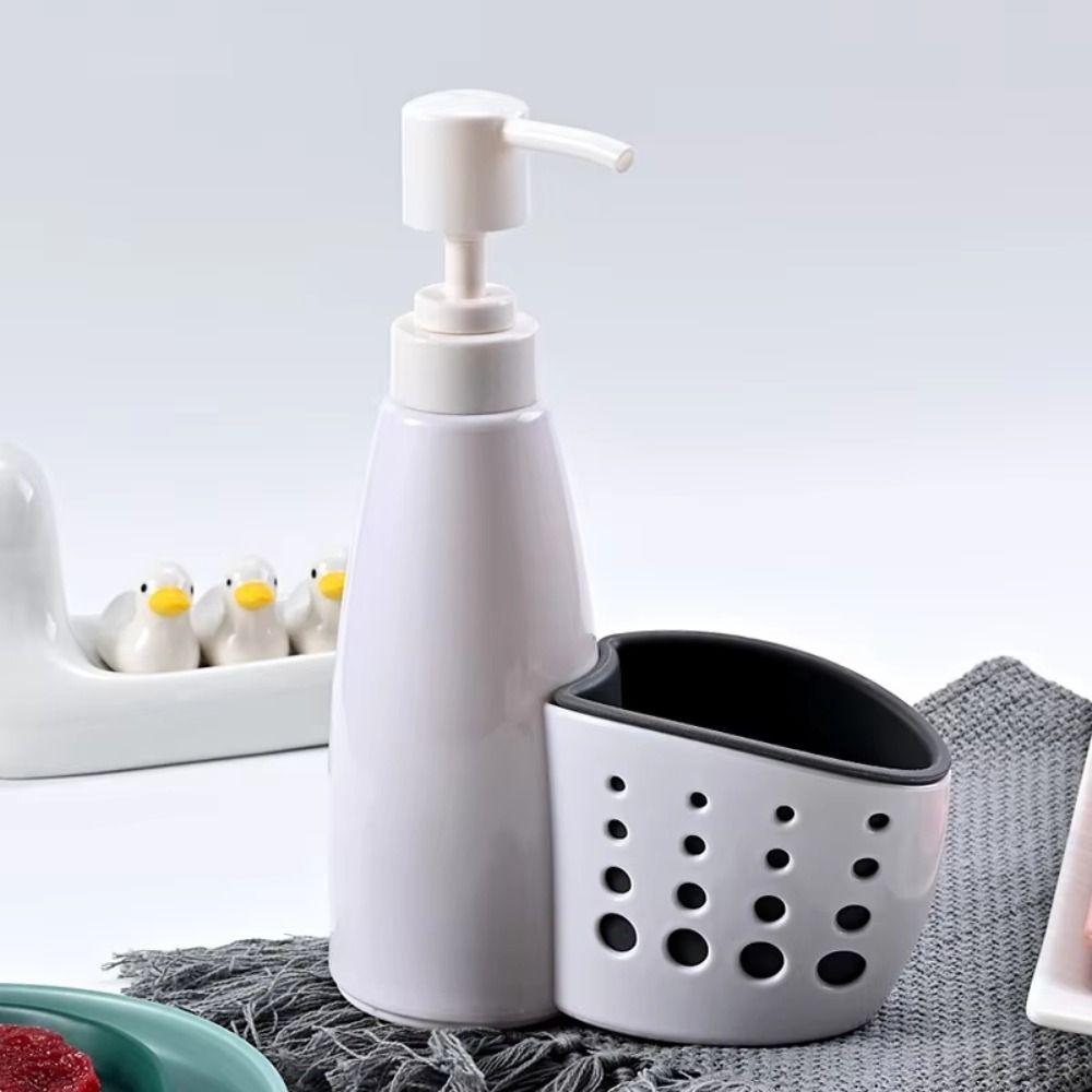 Anti-slip Liquid Dispenser Refillable Sponge Holder Convenient Detergent Storage Box  Washbasin