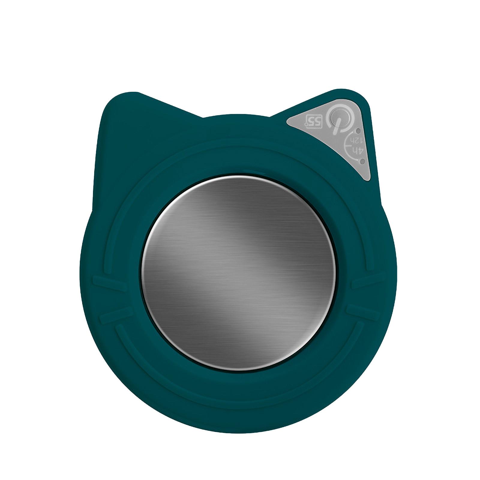 

Постоянная температура формы кошки, 55 градусов, интеллектуальный автоматический коврик для чашки зелёный