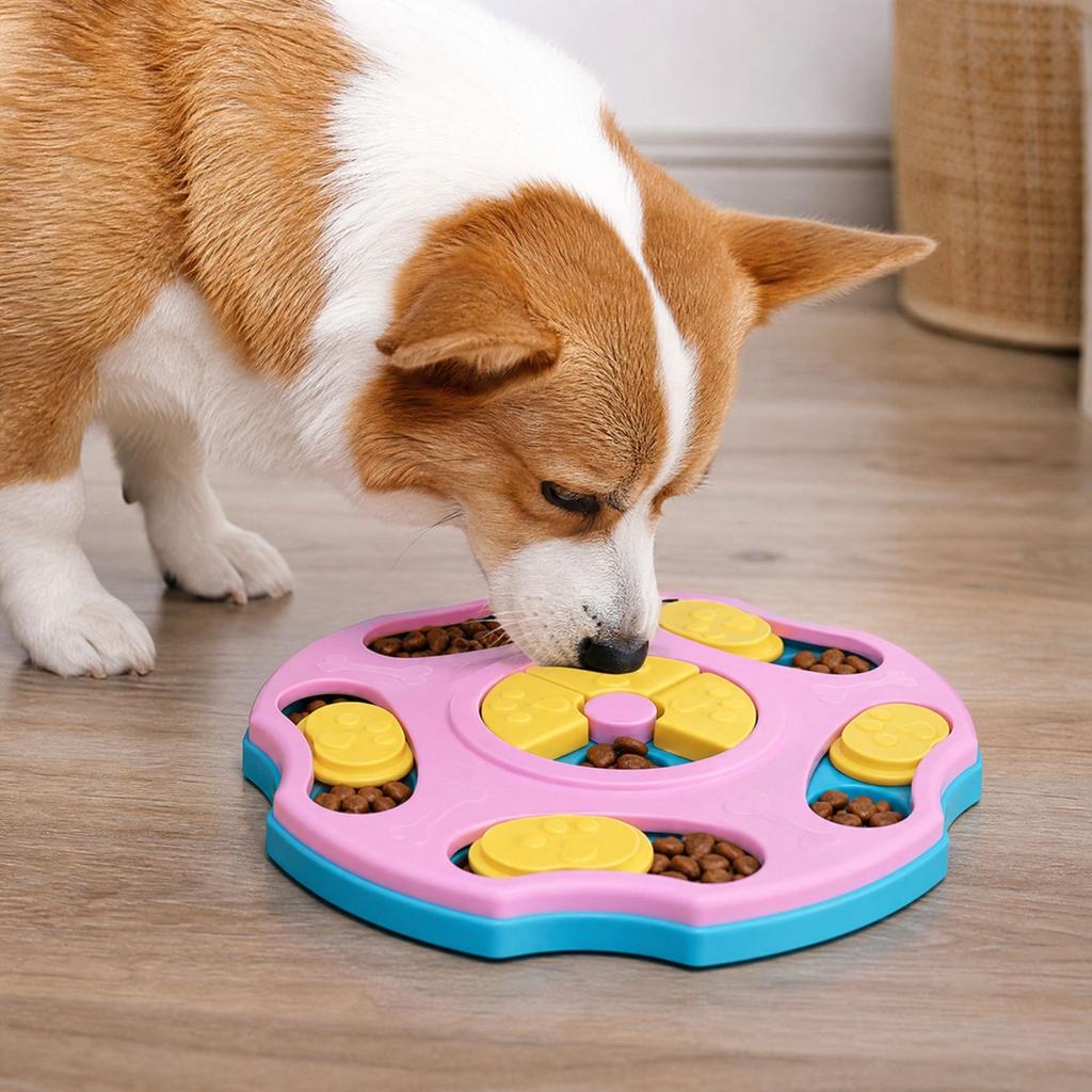 Hunde-Puzzle-Spielzeug Futterspender Langsamfresser Napf, Geformter Interaktiver Tierfutter Napf für Training und Langsames Fressen