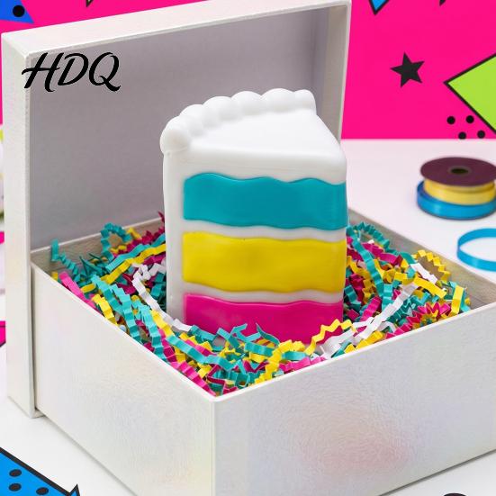 Slow Rebound Stress Ball Rainbow Cake Relief Toy Rising Dessert Squeeze Fake Home Office Workers Hand Relaxation Sensory Party Favors Giant