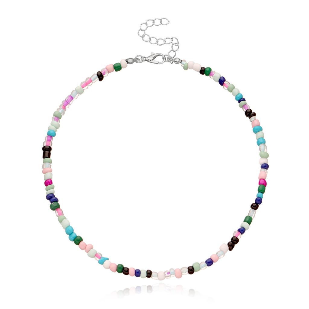 Collier ras du cou en perles style Boho pour femmes et filles, brin coloré, court, ras du cou, bijoux d'été à la mode, cadeau, nouvelle collection