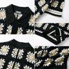 Knit Short Sleeve Shirt for Men Casual Button Down Shirt Vintage Knitted Golf Beach Collared Shirts Tops Men's Crochet Hollow Out Summer Vacation Top