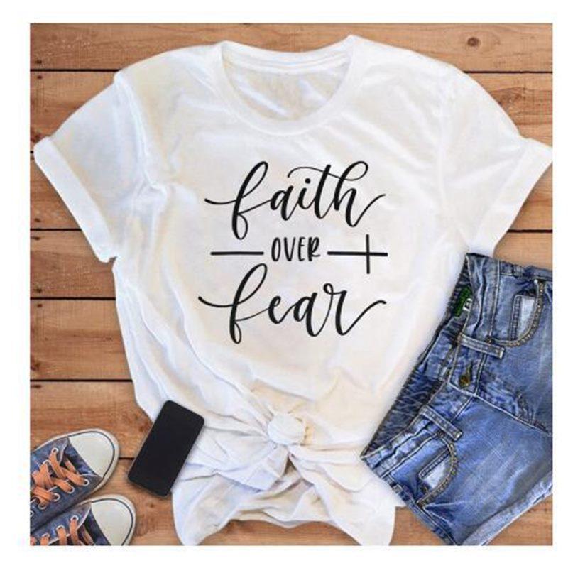 Faith Over Fear Unisex Streetwear T-Shirt - European & American Style
