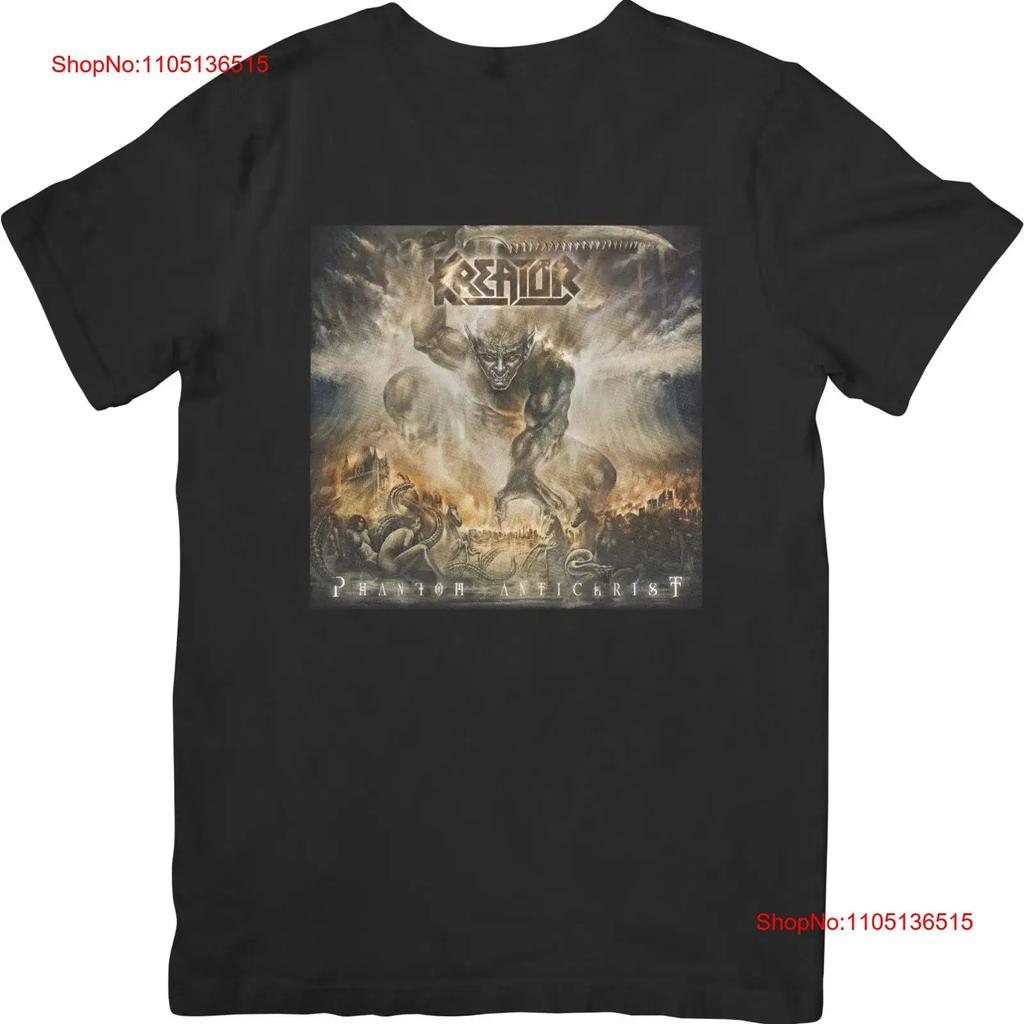 Kreator 2 Music Fit for Quality Cotton T Shirt Black Vintage Washed Comfortable Homme Graphic Fashion Streetwear Stretched