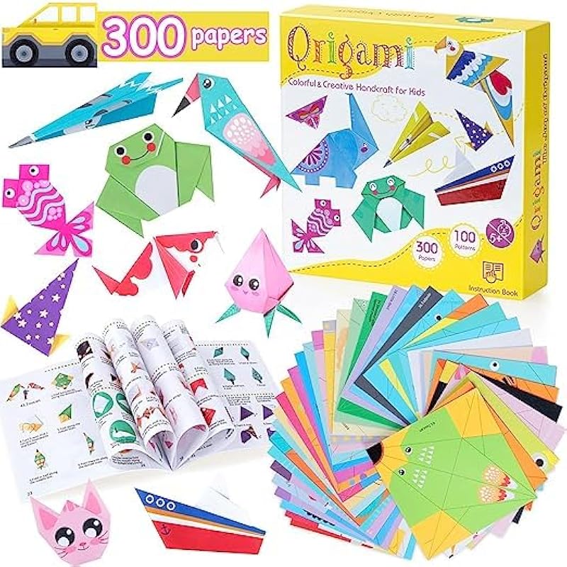 Eclet Neon Origami Paper 15 Cm X 15 Cm Pack Of 100 Sheets (10 Sheet X 10 Color) Fluorescent Color Both Side Coloured For
