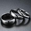 Stainless Steel & Titanium Steel Couple Rings - 4mm, 6mm, and 8mm Ball Arc Design