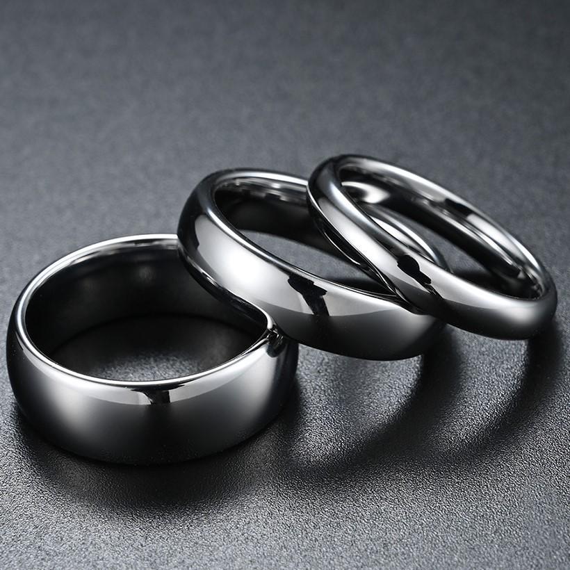 Stainless Steel & Titanium Steel Couple Rings - 4mm, 6mm, and 8mm Ball Arc Design