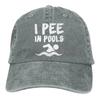 I Pee In Pools Baseball Cap for Unisex Women Unisex  Washed Cotton Adjustable Vintage Baseball Dad Hat Trucker
