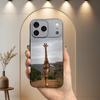 Cute Animal Giraffe Case For iPhone 12,14,15,16,11,17,13,X,Mini,SE,XS,Plus,Pro,Max,8,7,XR,Soft Silicone Black