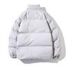 Men Cotton Coat Stand Collar Long Sleeve Solid Color Loose Fit Coat with Pockets Thickened Warm Quilted Outwear