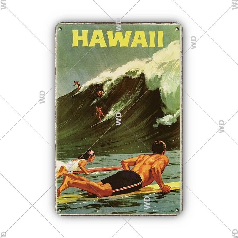 Vintage krajobraz miejski metalowa plakietka emaliowana londyn paryż floryda nowy jork plakaty podróże dekoracje płyta metalowy obrazek dekoracje ścienne barowe