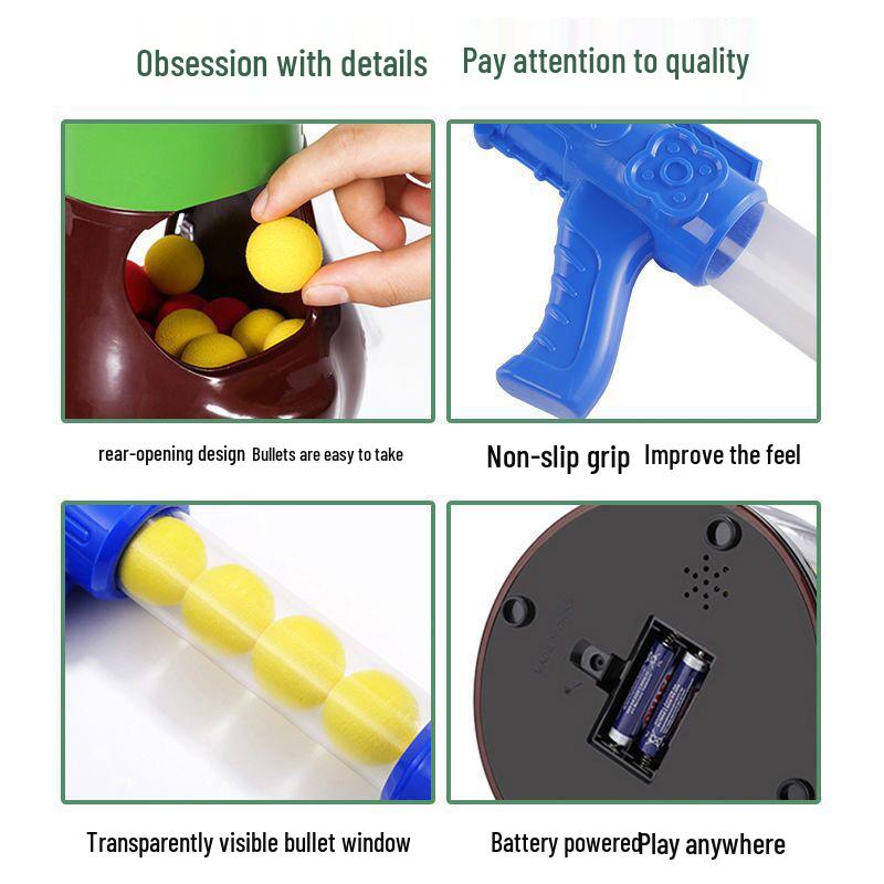 Interactive Children's Duck Shooting Toy Gun with Soft Bullets for Ages 3-6