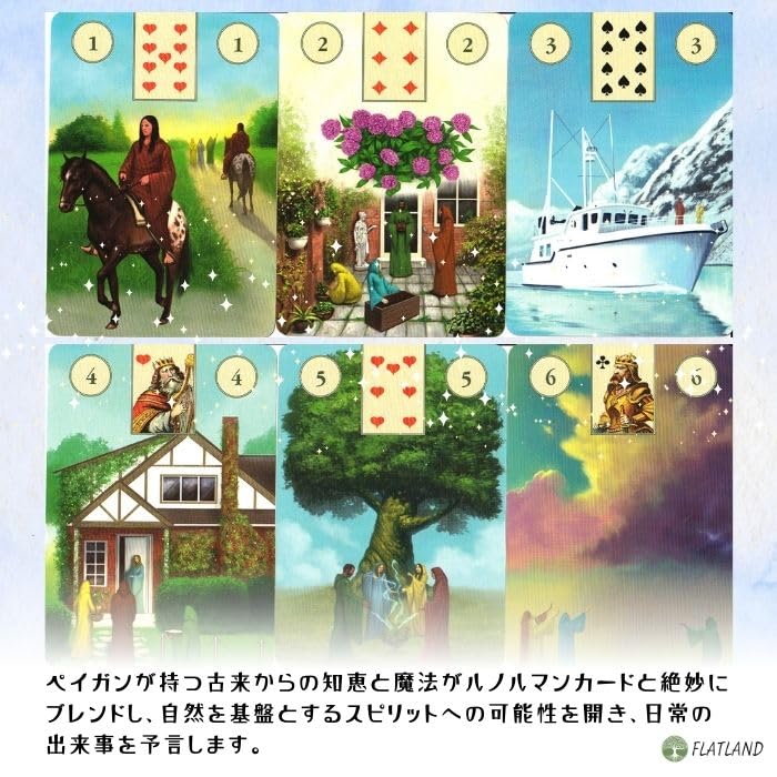 Pagan Lenormand Oracle Lenormand Card Readings with Japanese Instructions, Authentic