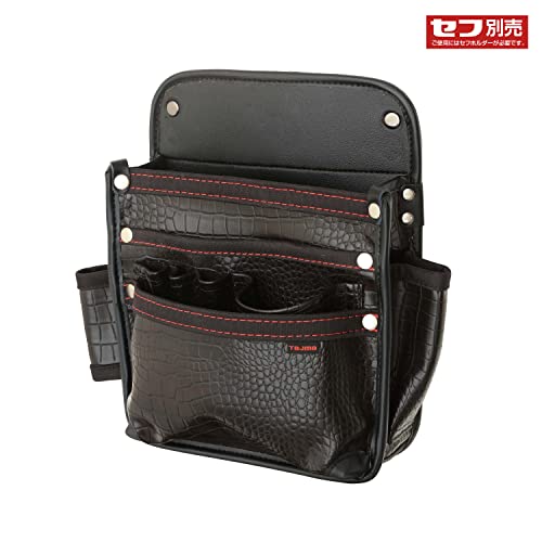 Tajima Safety System, Detachable Waist Bag, Twin Hooks, Croco, Nail Bag, 3 Tiers, High Strength, Supple, Durable Synthetic Leather, Easy to Put on and
