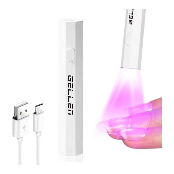 Gellen Nail Light UV Light Nail LED Light Nail Curing Light for Gel Nails Pen Type Quick Dry 20 Seconds/60 Seconds Timer Lightweight Mini