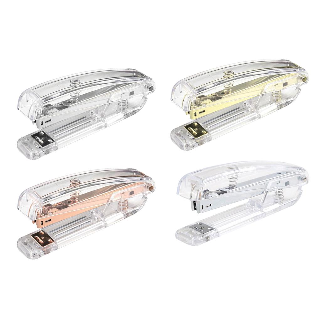 Stapler Minimalist Style Labor Saving Easy Stapling Comfortable Grip Acrylic Metal Handheld Stapler