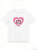 Cute Korean Letter Heart Graphic Print Tshirt Casual Short Sleeve Crew Neck Toptrendy Kstyle Summer Daily Wear
