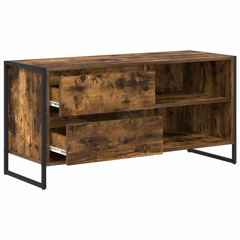 TV Stand Smoke Oak 100 x 36 x 49.5 cm Particleboard