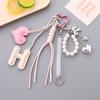 Cute Bag Charm Pendant Keyring Alphabets Heart Braided Rope Keychain Bag Charm for Backpack Purse Handbag Decoration