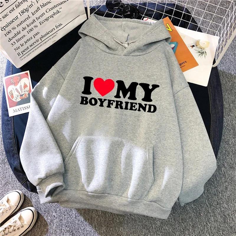 fall winter Man Woman Home Outdoor Casual Sport Loose Pullover 2025 Hot Sale Couple Hoodie Classic Love BF GF Printed Sweatshirt