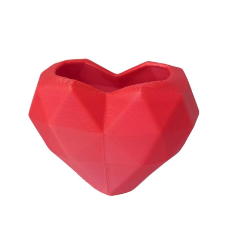 Modern 3D Printed Heart Shape Flower Vases With Artistic Design Simple Heart Vases Great For Wedding Anniversary Gift 1