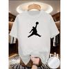 Frühling Sommer Lässiges Herren-T-Shirt Basketball-Print Weich Locker Rundhals Vielseitig Bequem Kurzarm Baumwoll-T-Shirt