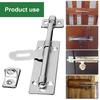 1 STK Hardware Türschloss Edelstahl Riegelriegel Riegel Vorhängeschloss Verschluss Set Gebürstet Zum Verriegeln von Tür Fenster Schublade Schrank