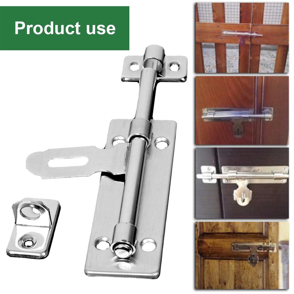 1 STK Hardware Türschloss Edelstahl Riegelriegel Riegel Vorhängeschloss Verschluss Set Gebürstet Zum Verriegeln von Tür Fenster Schublade Schrank
