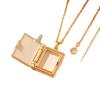 New Fashion Book Opening Pendant Necklace Fashion Princess Fairy Tale Pendant Necklace Enamel Elf Necklace Jewelry Accessory