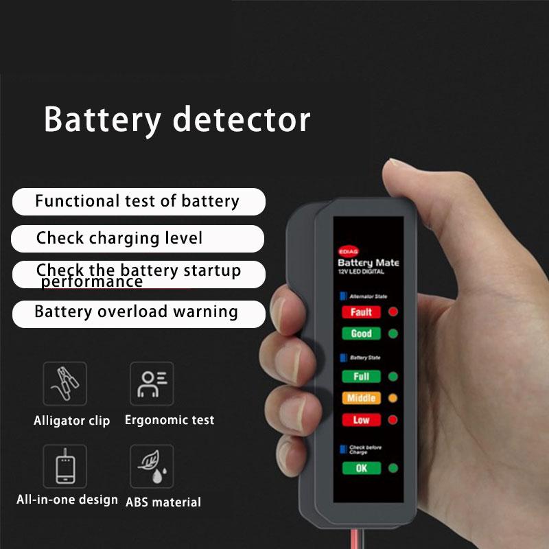 12V Car Motorcycle Fault Detector Battery Tester Digital Alternator Tester