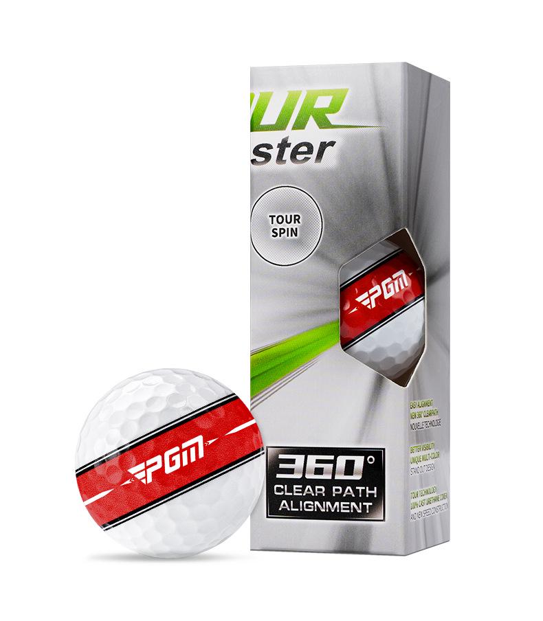 PGM 360° Trajektorie Golfball mit Putter-Ziellinie - Neue farbige TPU-Box