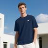 Adidas Classic Three Stripes Quick-Dry T-Shirt Lightweight Breathable Fitness Sportswear Round Neck Short Sleeve Men Tops Navy-Blue KC3742