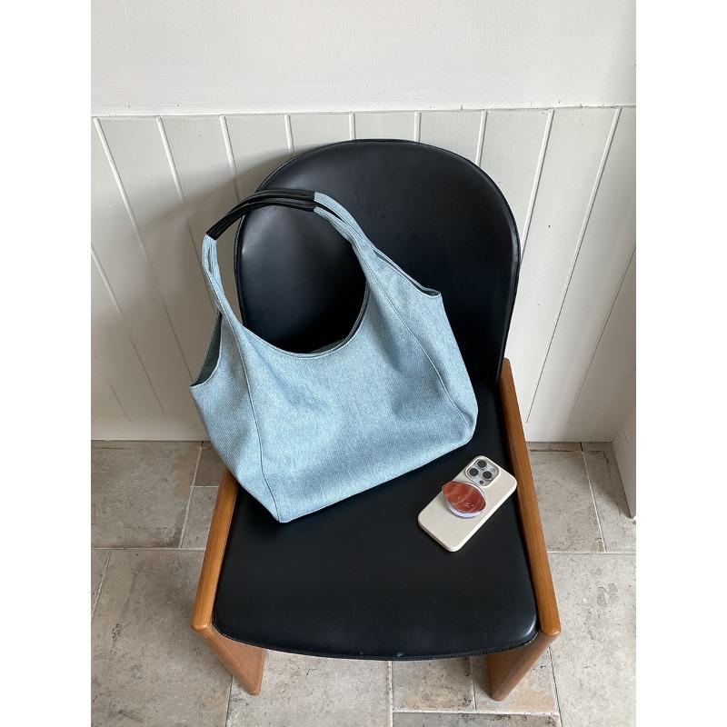 

New imitation denim commuter bag lazy niche tote bag large capacity women s casual portable shoulder bag women s светло-синий