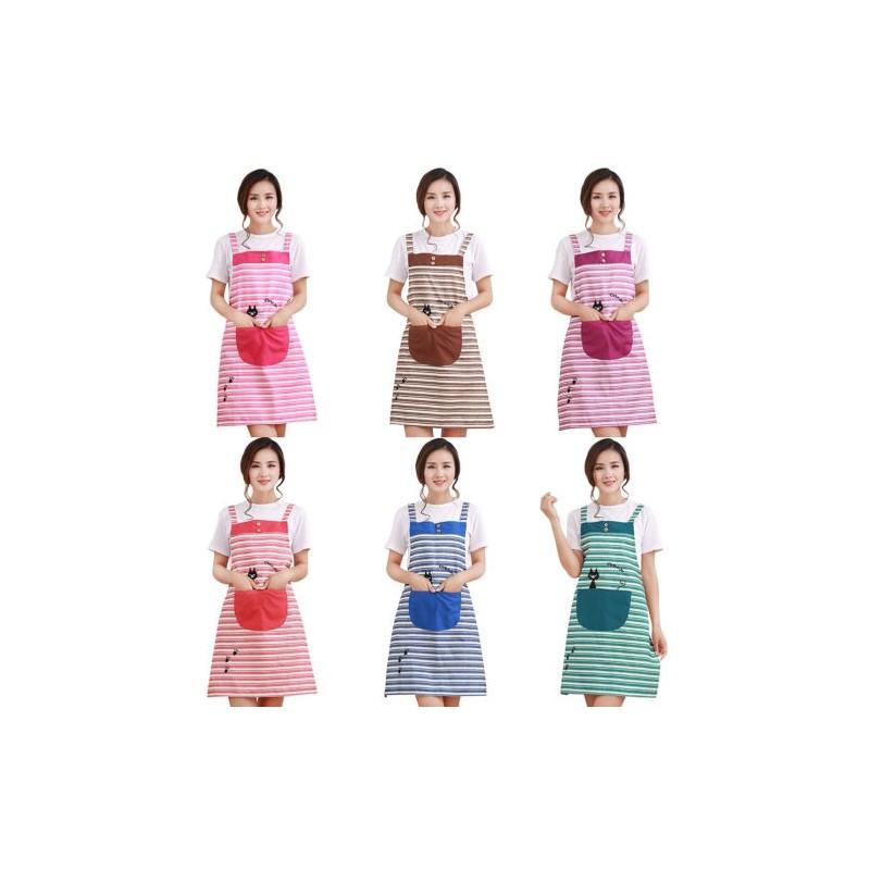 Versatile And Stylish New Cute Home Womens Striped Bib Cooking Apron For Every Occasion