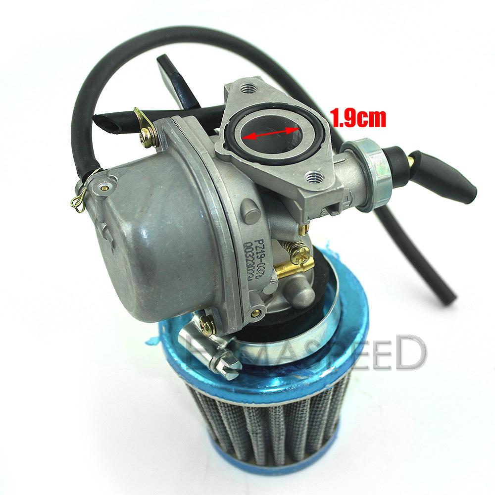 Motocross Carburetor Carb Carby with Air Cleaner Filter Universal for Motorbike Off-Road Sport Bike Manual Lever Choke Dirt