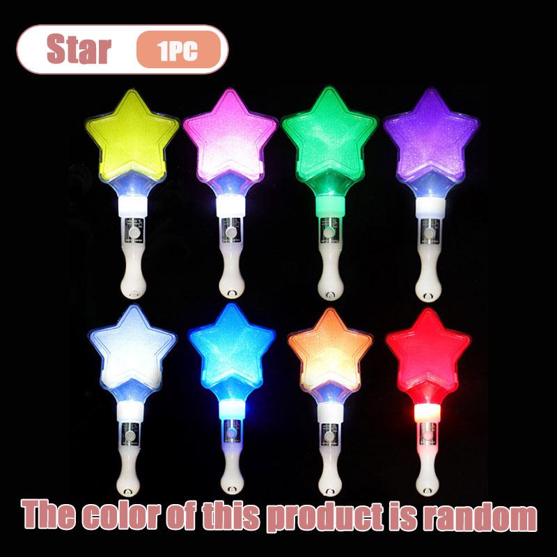 

Glow Stick Star Wand Light Up Baton Concert Party Supplies Luminous Flashing Stick Handheld Fan Support Gift for Fans