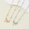 Charming Bow Pendant Clavicle Necklace - Elegant, Sweet, and Simple Beaded Chain