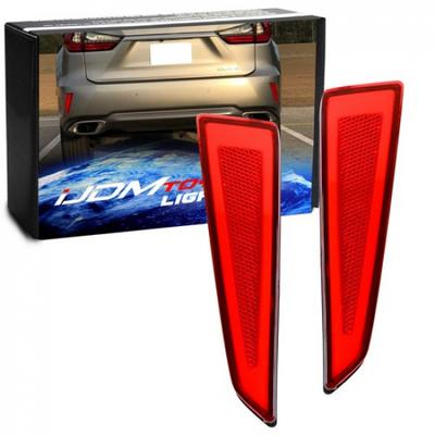 2-Layer Design Red Rear Bumper Reflector Lenses For Lexus 2015-19 RX350 RX450h