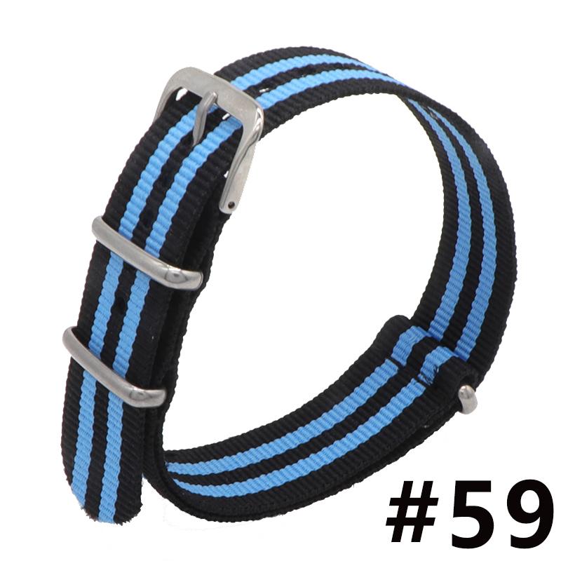 18MM 20MM 22MM Nylon Watch Band Sport Casual Straps Replacement With Stainless Steel Buckle For Men Women's Watch Accessories