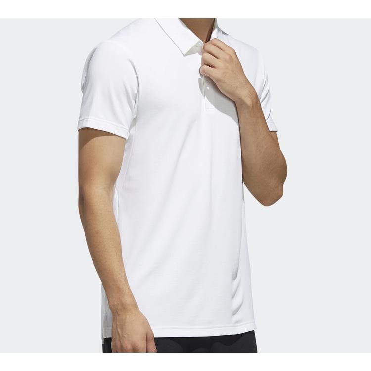 Adidas Originals HEAT.RDY Polo Shirts Men's White Polo Collar Moderate Straight Fit FK1417