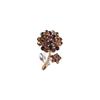 Retro Rhinestone Floral Brooch, High-end and Light Luxury Women's Versatile Brooch, Niche Design Sense Brooch
