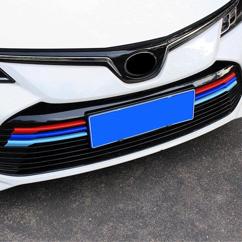 For Toyota Corolla Sedan    ABS Car Front Head Grille Fence Decoration strip Cover Trim Car styling Accessories