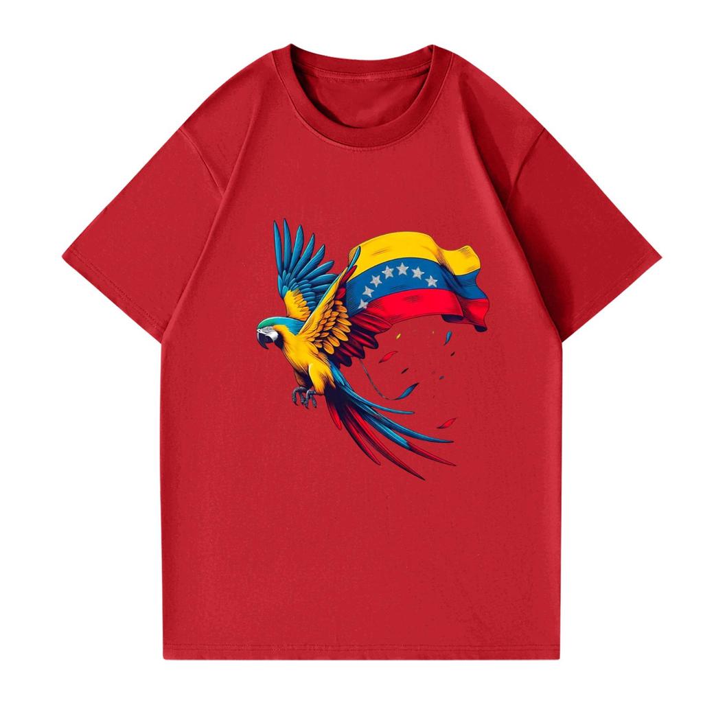 Modisches rundhalsiges lässiges bedrucktes kurzärmeliges T-Shirt Top für Damen und Herren