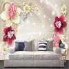 European Wallpaper Luxury 3d Relief Flower Mural Living Room Tv Sofa Bedroom Background Wall Mural Home Decor