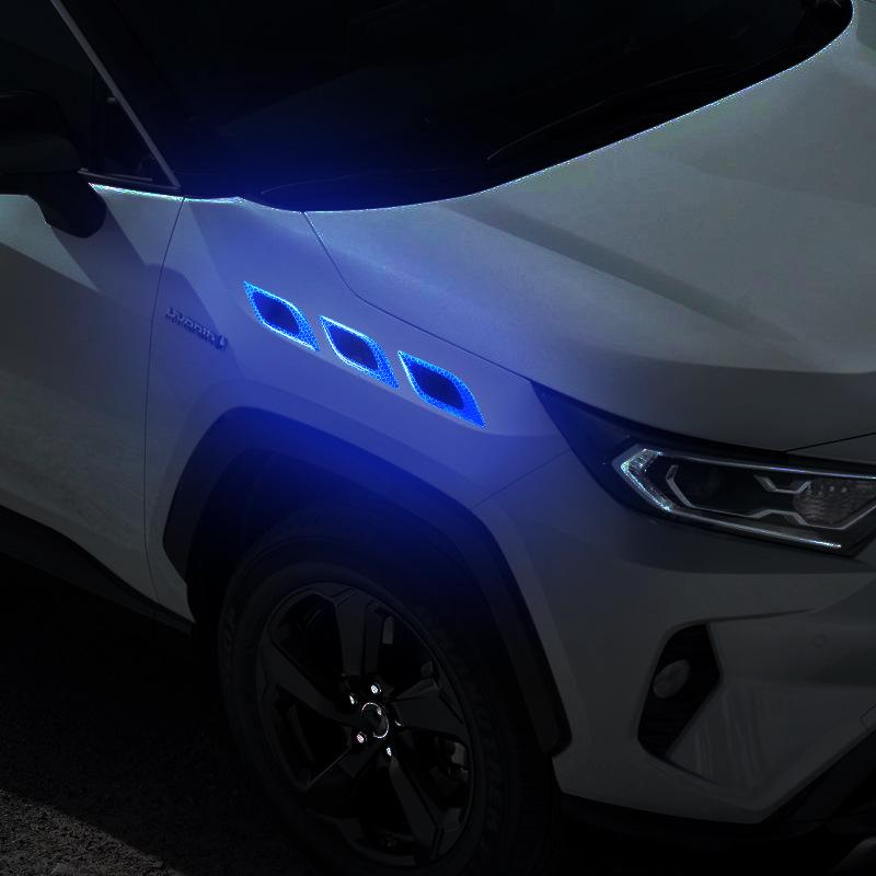 Reflective Carbon Fiber Anti-Collision Car Stickers for Handles, Door Bowl, and Mirrors