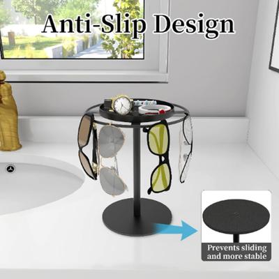 Yousheng 360-Degree Rotating Glasses Stand Organizer Sun Glasses Holder High Stability Multipurpose Spinning Sunglasses Display Rack