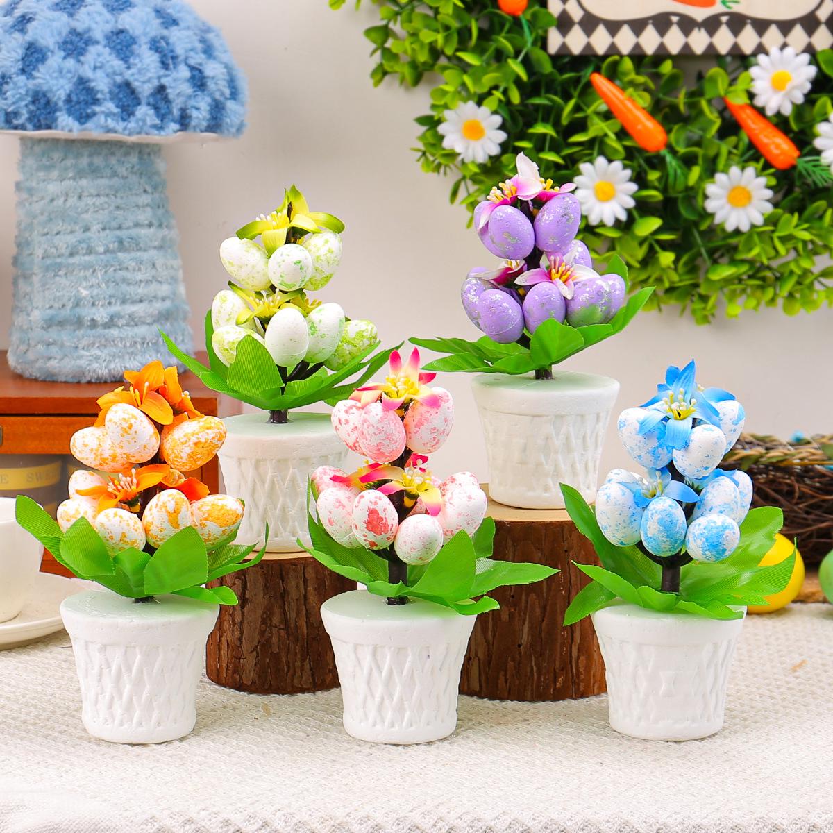 

2025 New Bestseller Speckled Easter Egg Flower Ornament фіолетовий