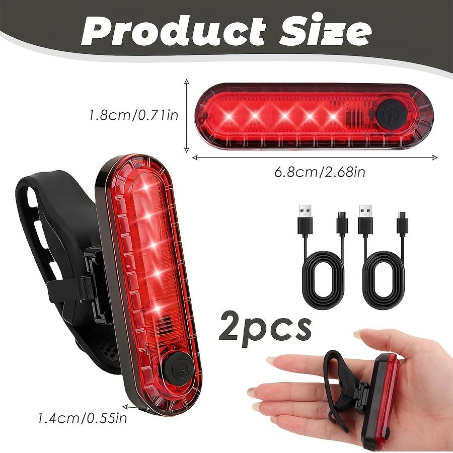 USB Rechargeable LED Rear Bike Light Waterproof Ultra Bright 4 Modes Bicycle Tail Light Safety Warning Flashlight