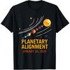 System Solar Planets Planetary Alignment January 25th 2025 T-Shirt